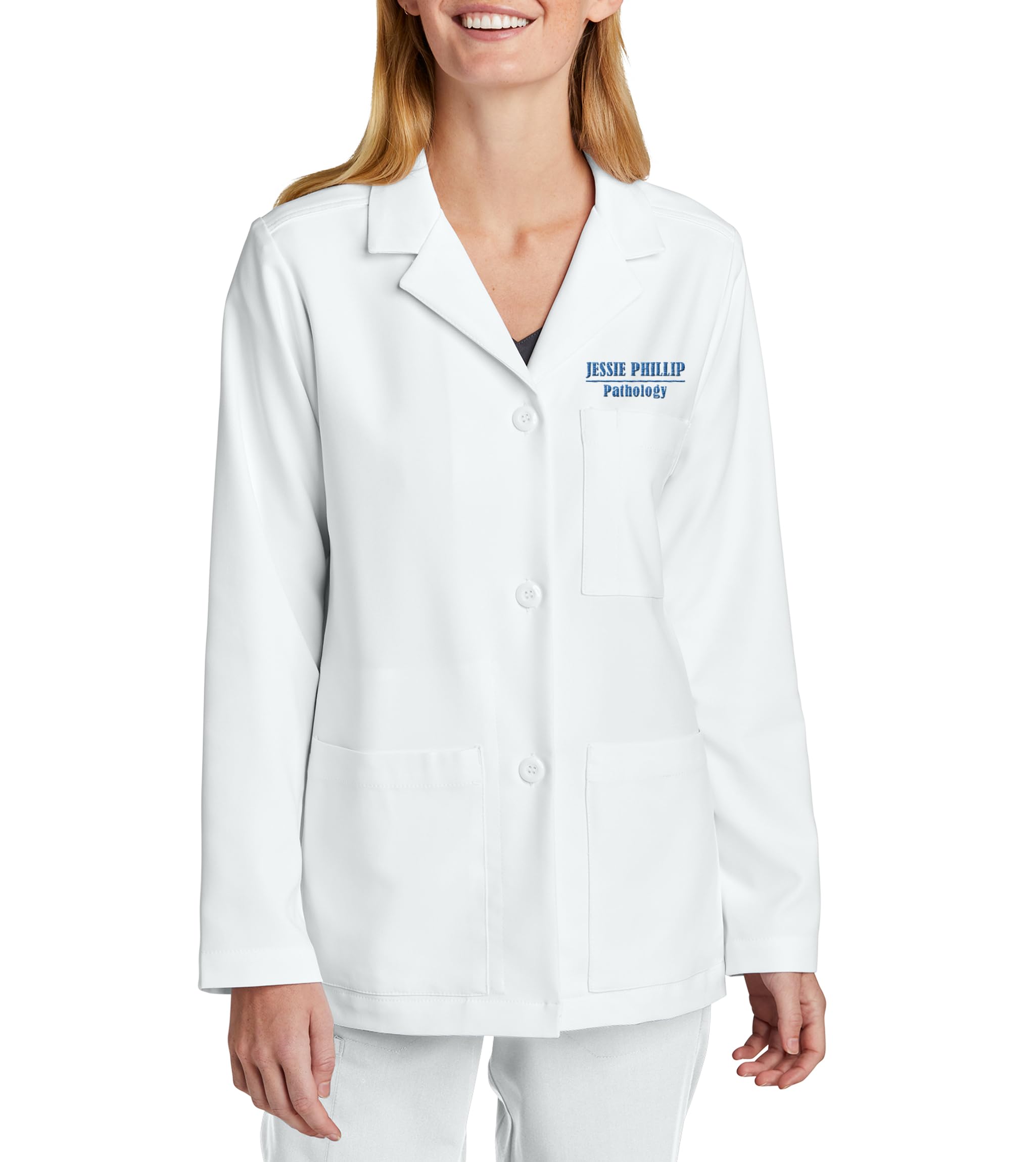 Custom Women Scrub Lab Coats Embroidered Medical Laboratory Coat for Women 29.5