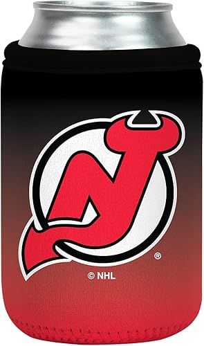 Sok It CanSok NHL Hockey - Funda de neopreno aislada para cerveza y refrescos (New Jersey Devils, funda para lata de 12 onzas)