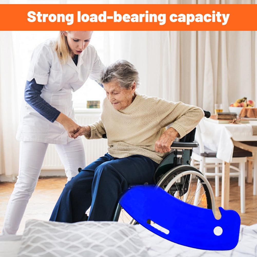Tabla antideslizante para silla de ruedas, elevador de pacientes, acero ABS, capacidad de carga 200 kg, tabla de transferencia (azul)