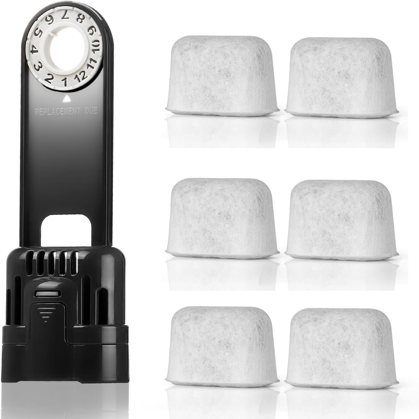 NALACALStarter Kit Replacement for 1.0 Brewers, Includes Filter Holder and 6 Replacement Water Filters, Black, 1 Count