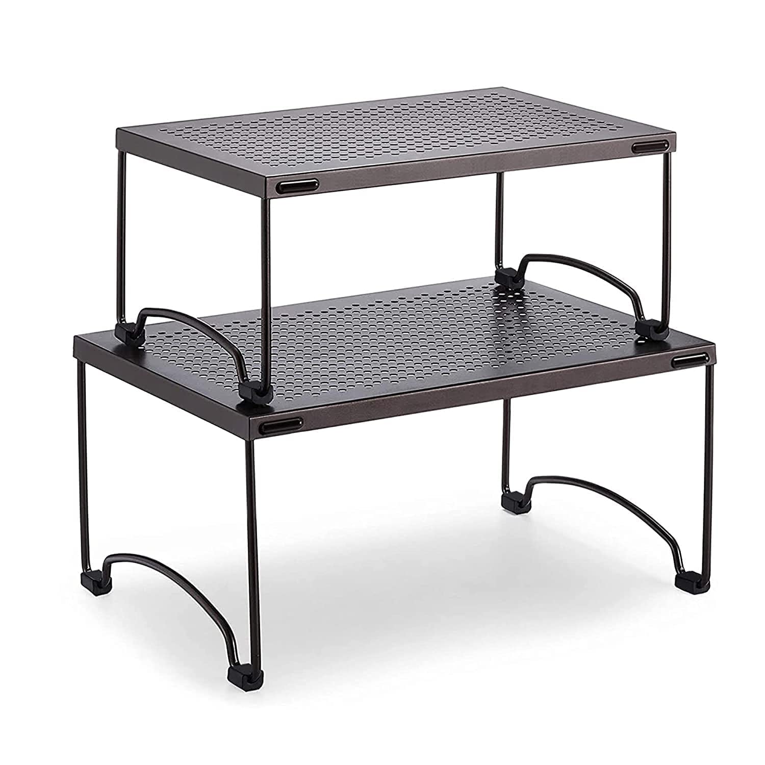 AMAZIO Metal (Iron) Kitchen Dish Rack Storage Shelves -13" X 9" Multipurpose Organizer Storage Stand For Kitchen Cabinets, Kitchen Shelf Dish Rack, Countertops Dishes, Bowls,Mugs (Packof2) (B0CYLX646X) Amazon Price History, Amazon Price Tracker