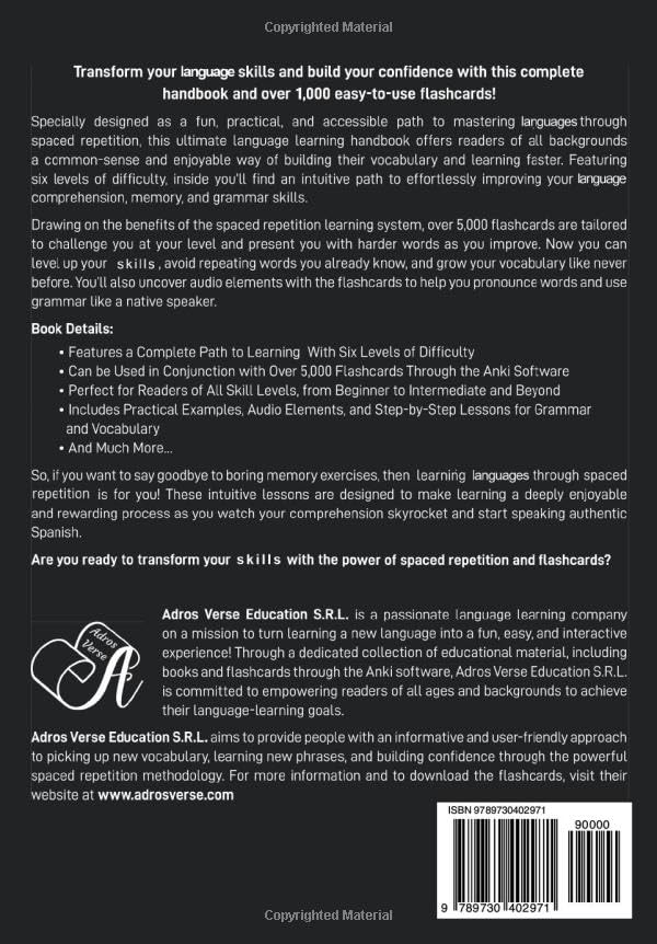 Learn & Retain Spanish, Portuguese, Italian, and French with Spaced Repetition: 1,000+ Anki Notes with Comparative Grammar, Vocabulary, Common ... & Retain Languages with Spaced Repetition) - Image 2
