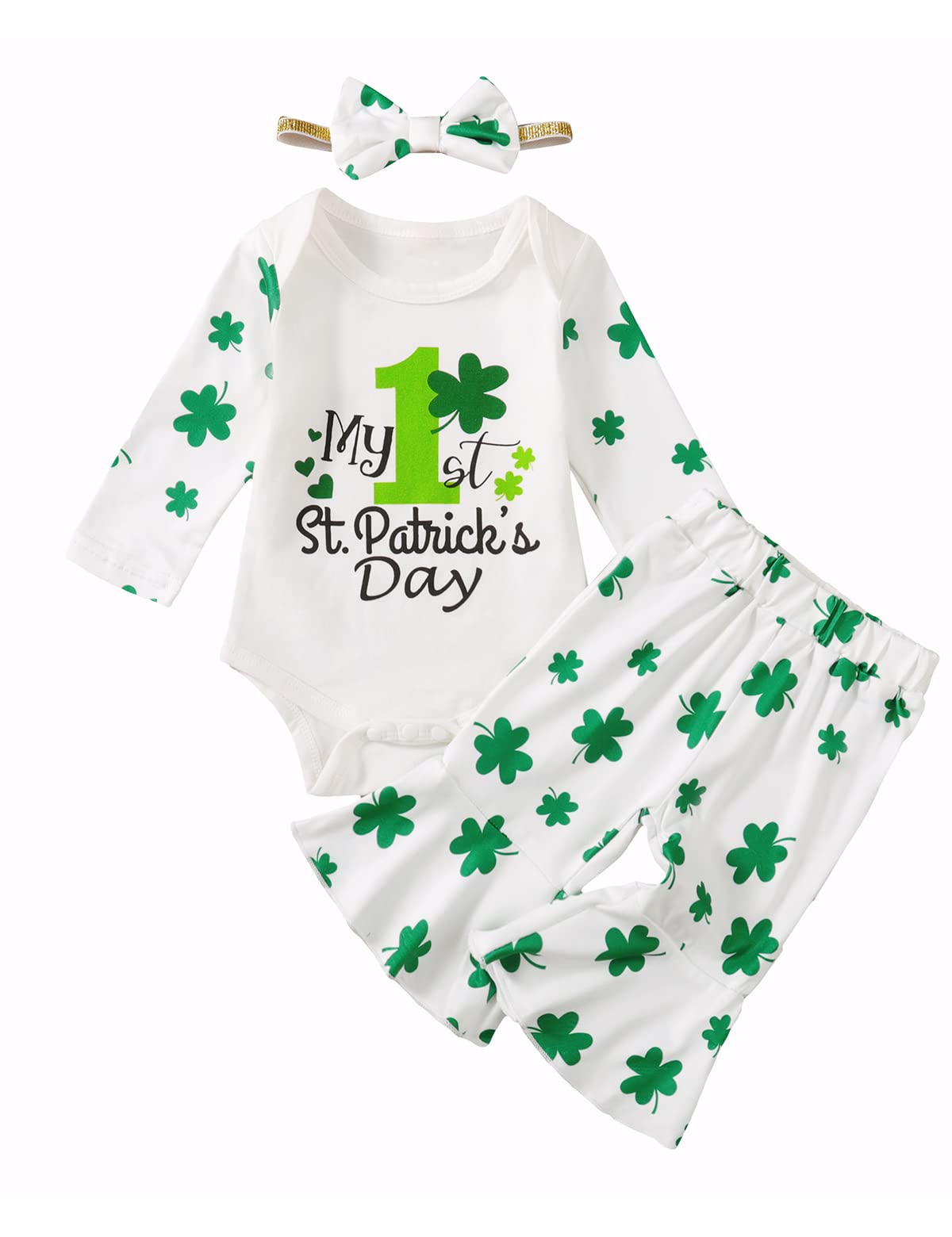Shalofer Baby St Patricks Day Outfit Girl My First St Patrick's Day Bodysuit
