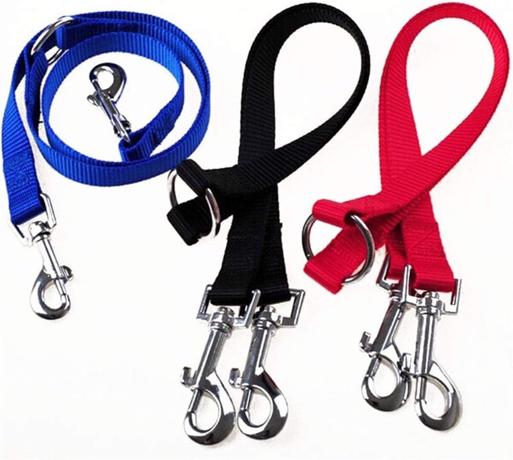 Basic Leashes 2pcs Nylon Dog Leash Double Walking Leashes Couple 2 Way V Shape Collar Lead Leashes for 2 Dogs Puppy Pet Accessories for Pet