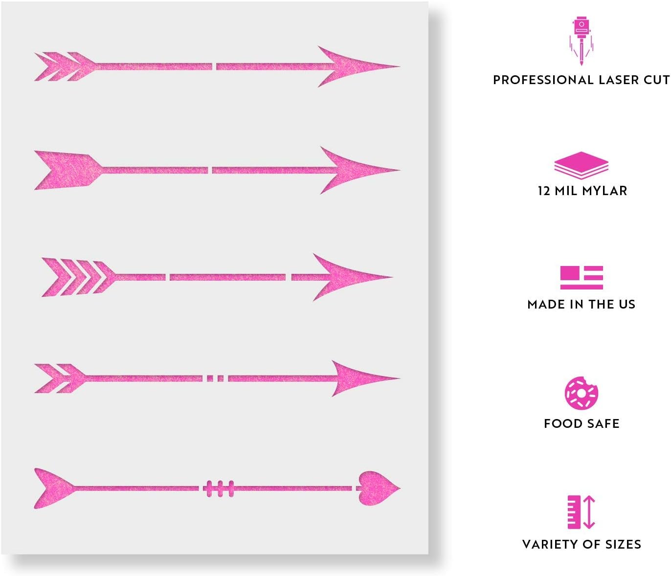 Arrows Stencil - Stencil Arrows, Stencil of Arrow, DIY Stencil Arrow, Arrow Stencil DIY, Arrow