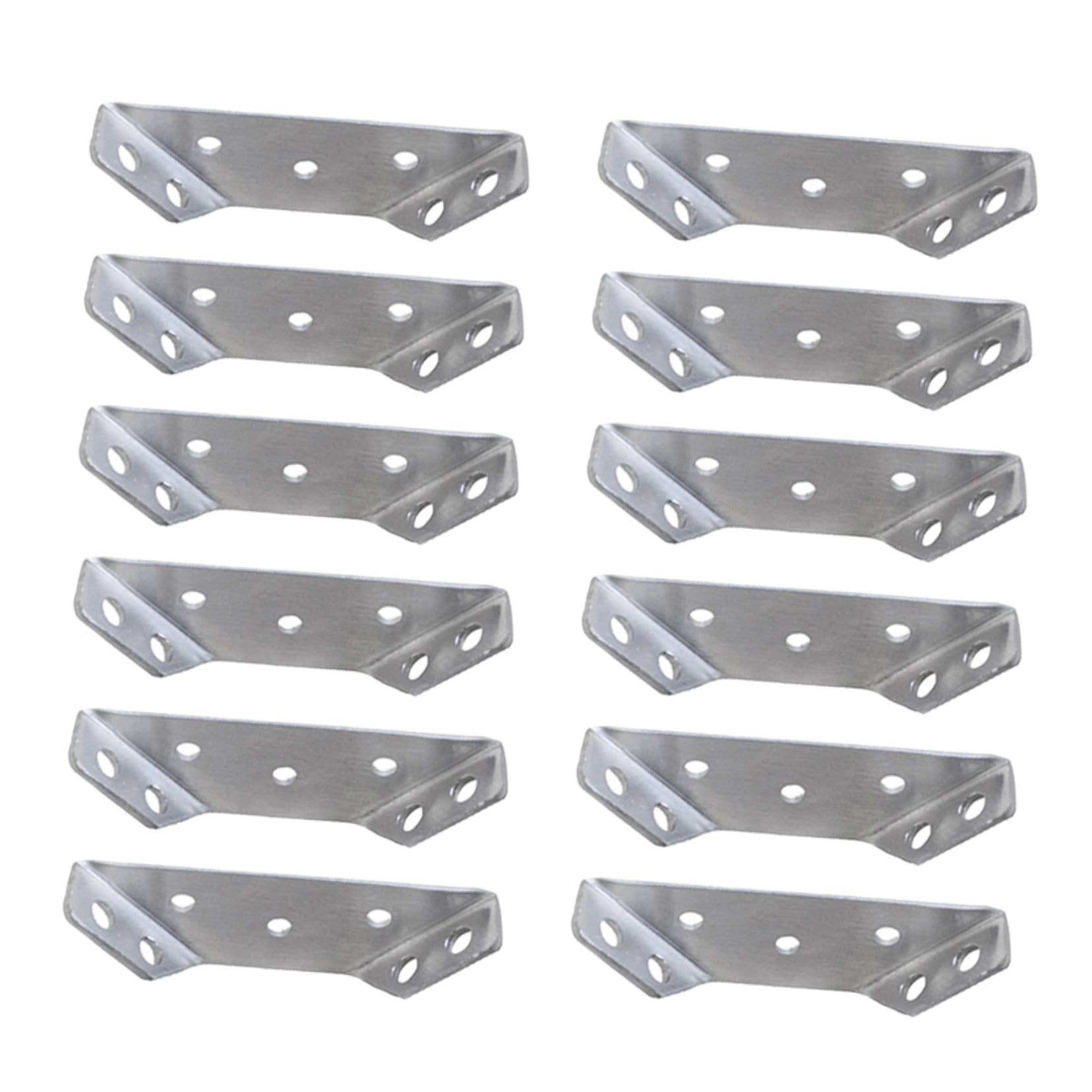 Équerre angle trapézoïdale acier inoxydable pour fixation robuste étagère bois