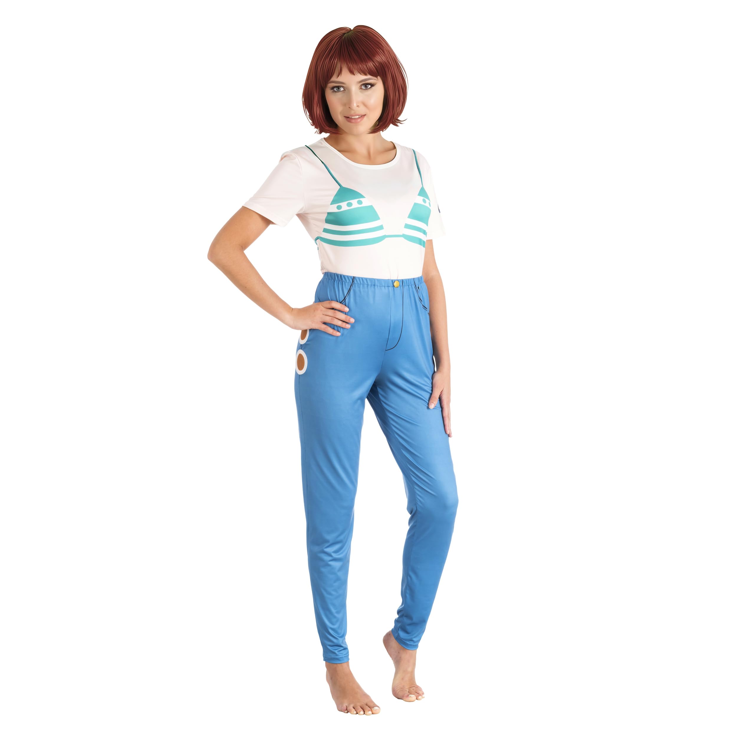 Chaks - Nami Costume for Women, Official One Piece Outfit, 2 Piece Anime Set with Shirt and Pants for Carnival, Cosplay and Comic Con