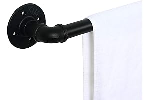 HouseAid Industrial Pipe Towel Bar: Rustic Farmhouse Charm for Your Bathroom