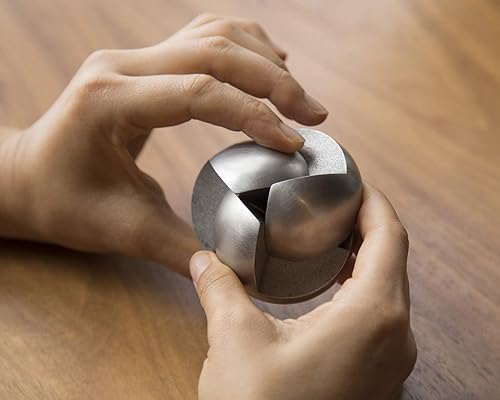 Miniatura 4 de Craighill Venn Puzzle  Acero inoxidable  2.25 pulgadas de diámetro  Rompecabezas mecánico hecho de acero inoxidable  Un desafío difícil para la
