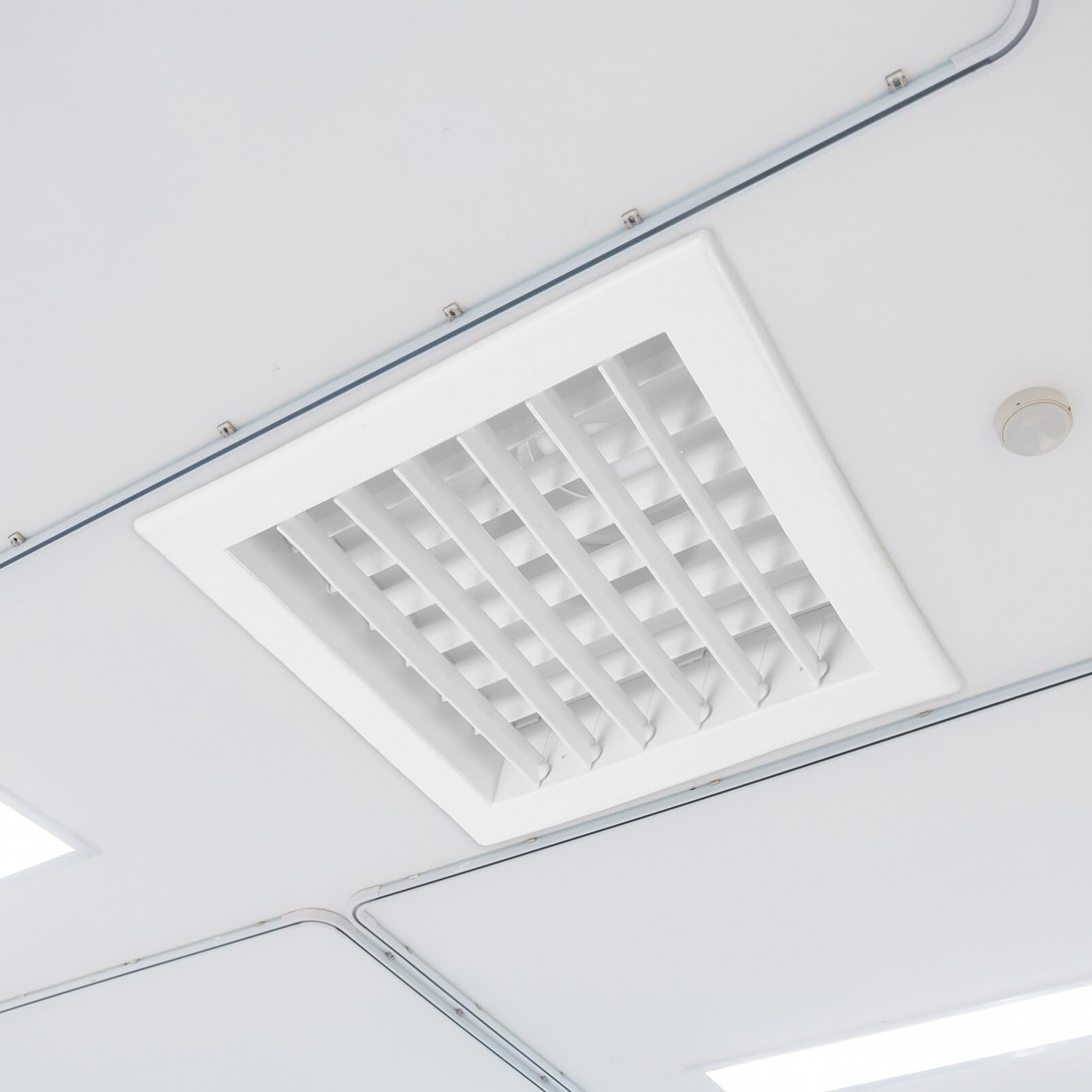 Griglia di Ventilazione Rotonda Bianca in Abs per Climatizzatore | Aerazione Tonda, Copertura della Presa d Aria Soffitto, Vacanze Estive, Facile da Pulire