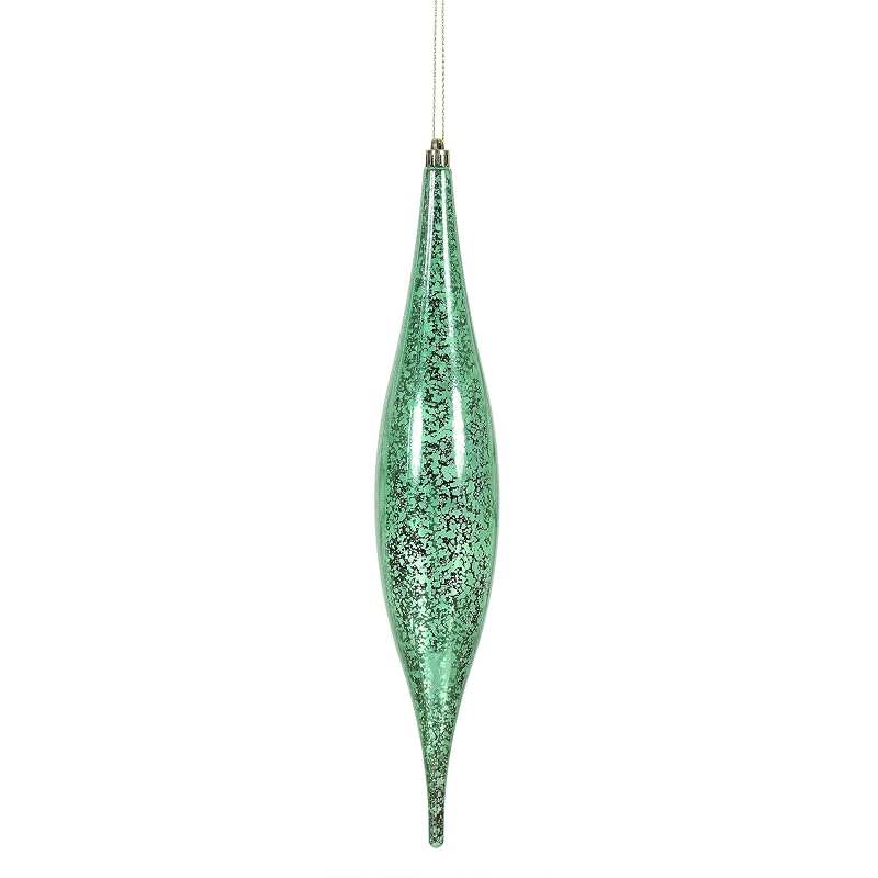 Vickerman 13" Seafoam Mercury Rain Drop Ornament. Comes 2 per Bag.