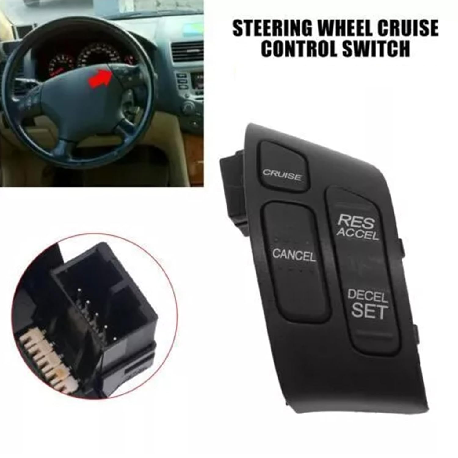 Auto Accessory 36770-SDA-A01 Cruise Control Switch Button for Accord Cruise Switch Assembly Replacement Interior