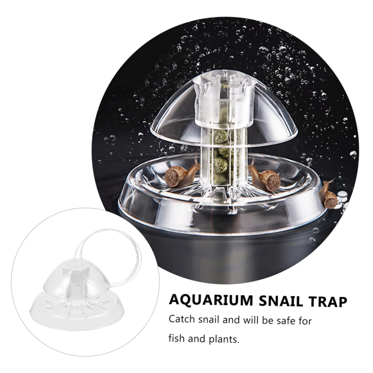 Happyyami 8piezas Catcher De Caracoles para Acuario De Plástico Transparente Atrapa Caracoles Sin Dañar Peces y Plantas para Mantener El del Acuario