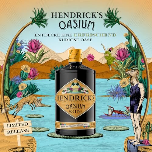 Hendrick´s Oasium Gin, Limited Release, 70cl - mit aromatischen Kräuternoten und spritzigen Zitrusaromen - ein milder und erfrischend einzigartiger Genuss