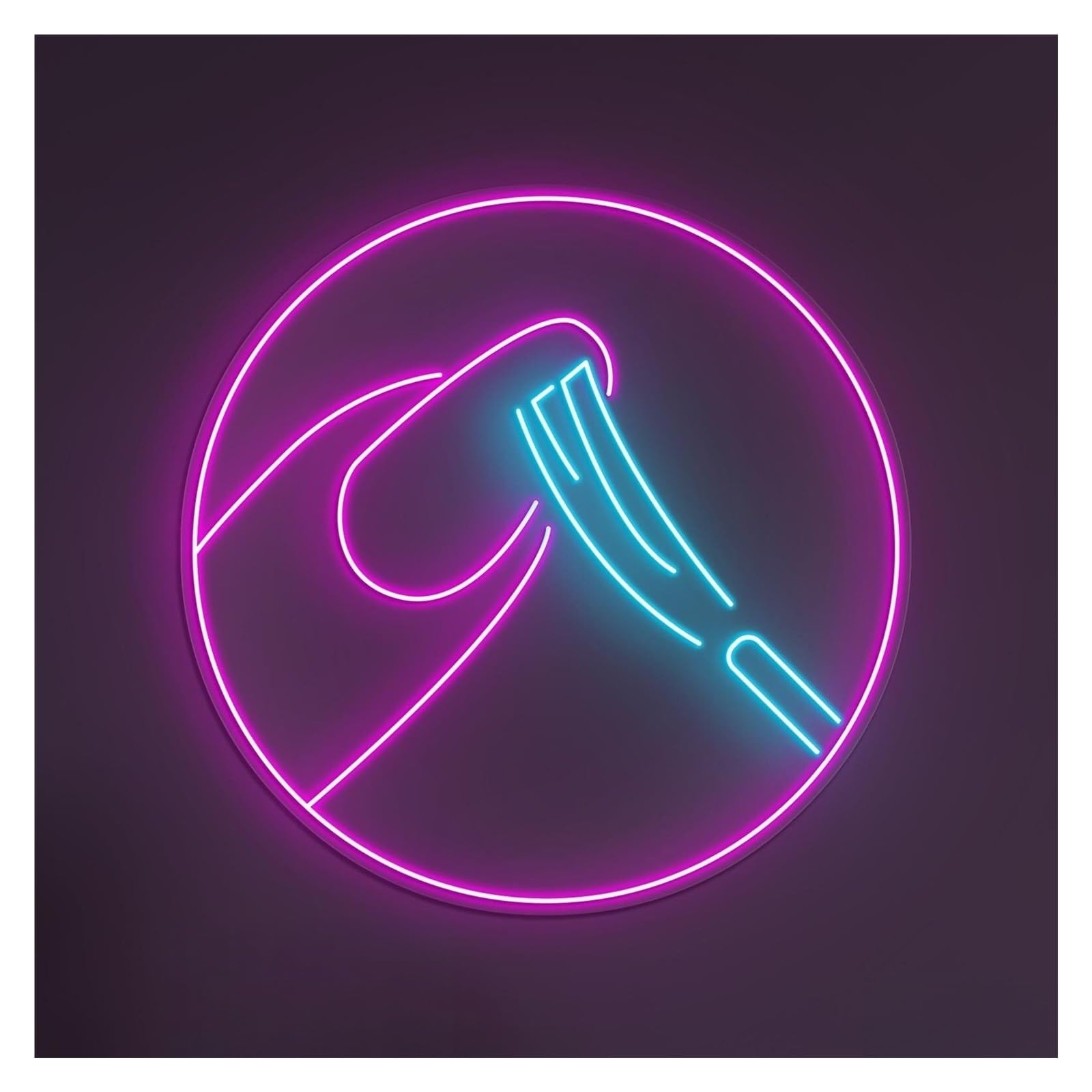 Hanging Art Neon Signs Nail Polish Neon Sign, Suitable For Beauty Parlour Decor With Brightness Adjustable 46cm