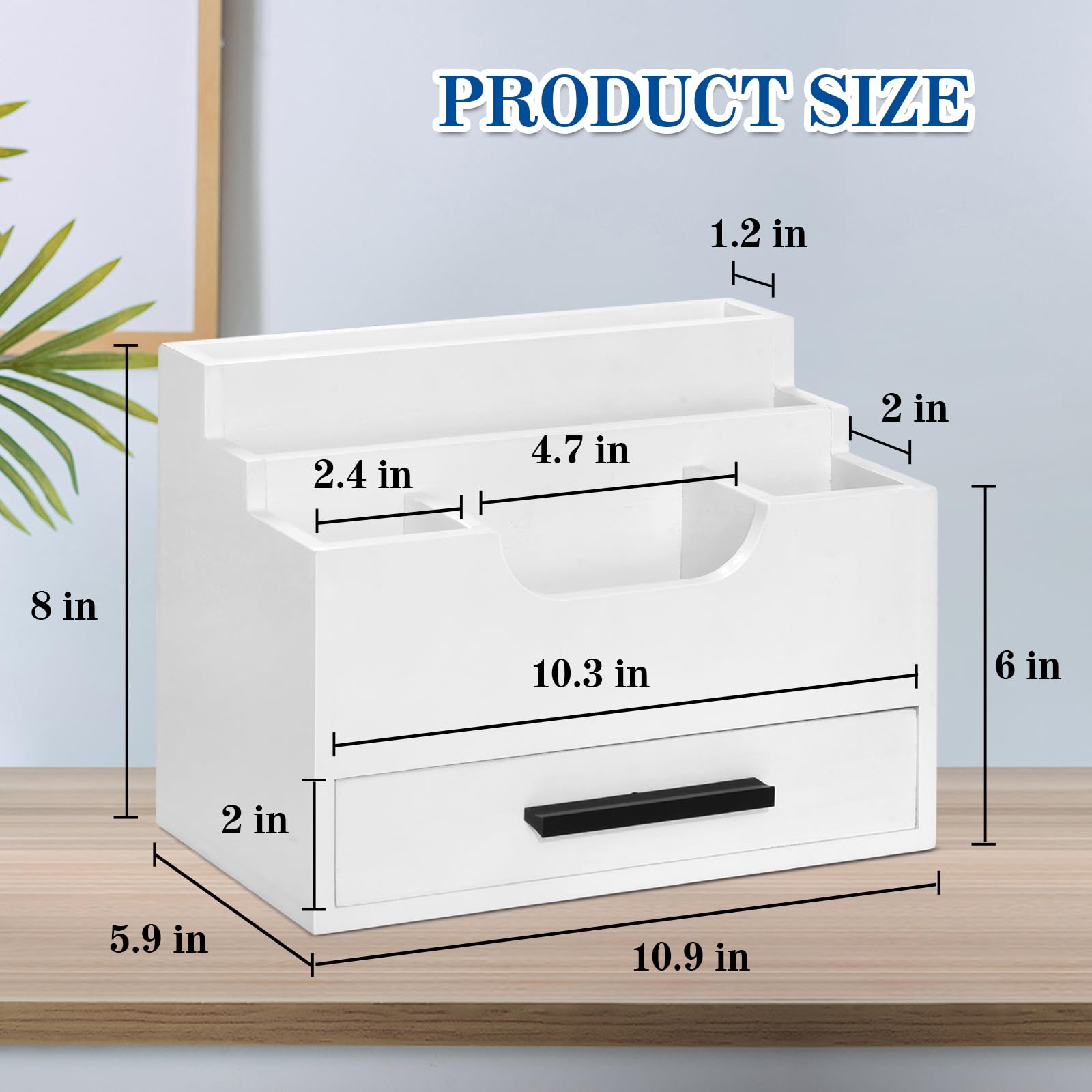 ANRXNCY Desk Organizer with Drawer, Mail Organizer Countertop for Office, Mail Holder Wall Mount, Desk Accessories and Workspace Organizer for File Paper Folder