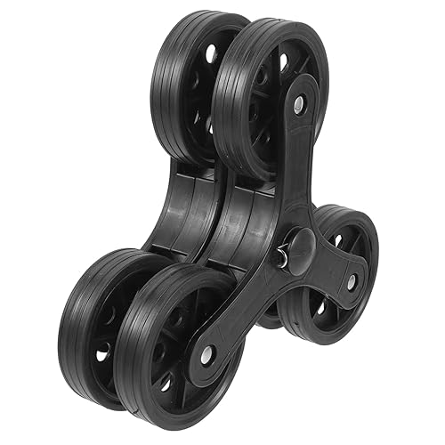 1 par de ruedas triangulares para carrito de compras, ruedas de repuesto para subir escaleras, ruedas de plástico suaves para comestibles y equipaje