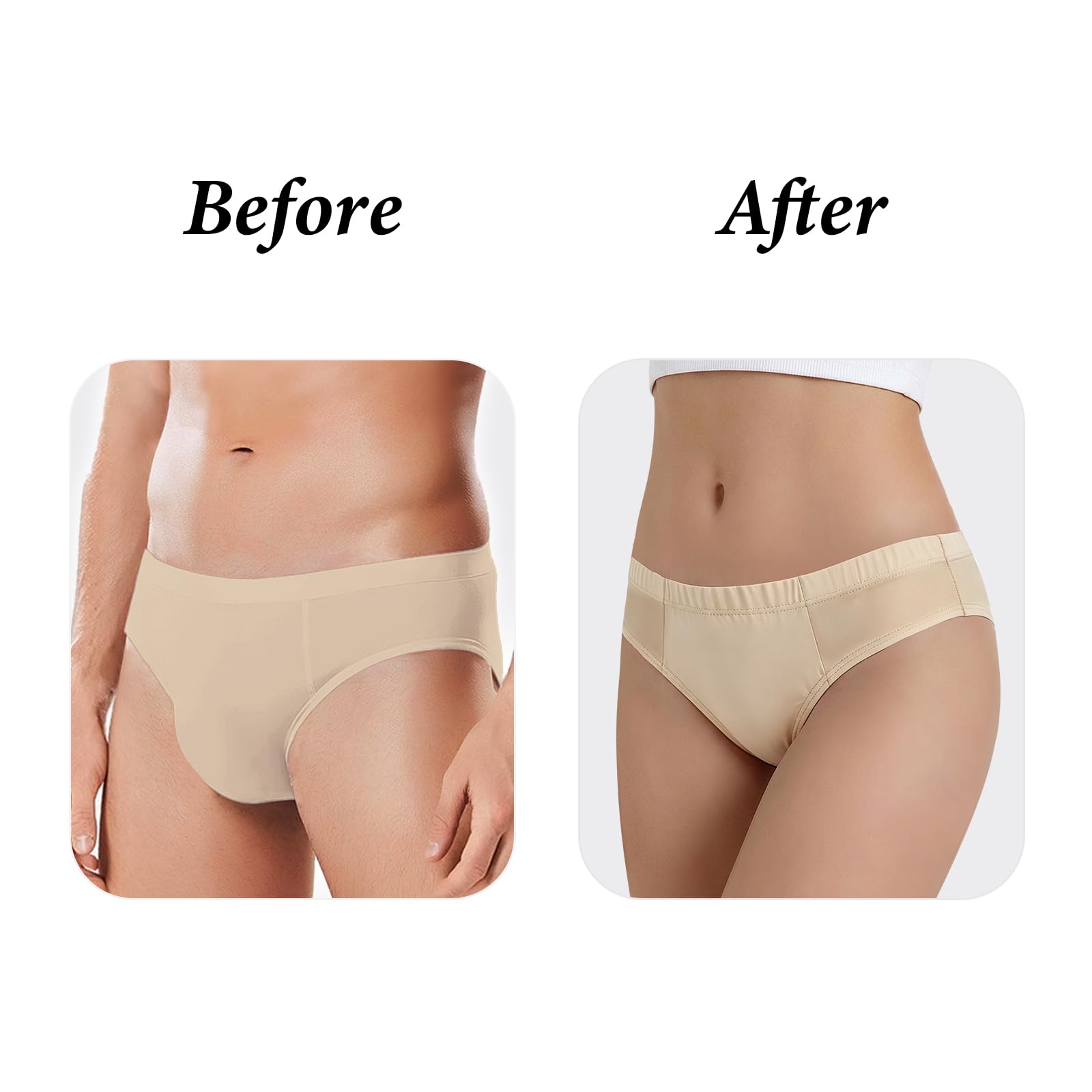 LittleForBig Culotte Gaff Brésilienne Coquine à Bande Fine Respirante Tucking Gaff Maille Lisse Soyeuse Cachant Gaff Modelant Slip pour Travestis Personnes Transgenres