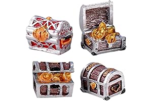 4Pcs Aquarium Treasure Chest Decorations