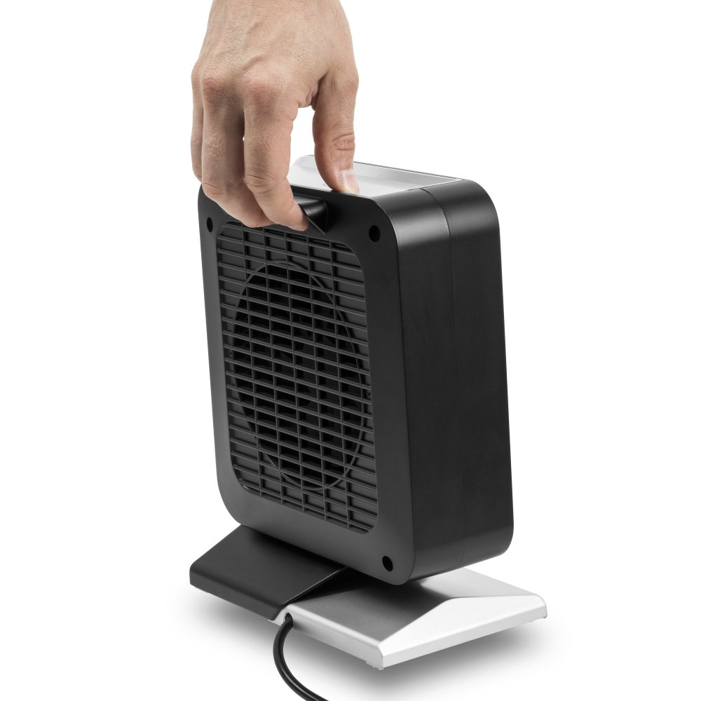 TROTEC TFC 13 E Termowentylator ceramiczna dmuchawa grzewcza 2 stopnie grzania 700 W i 1400 W do pomieszczeń do 20 m²/50 m³ w kolorze czarnym i energooszczędny