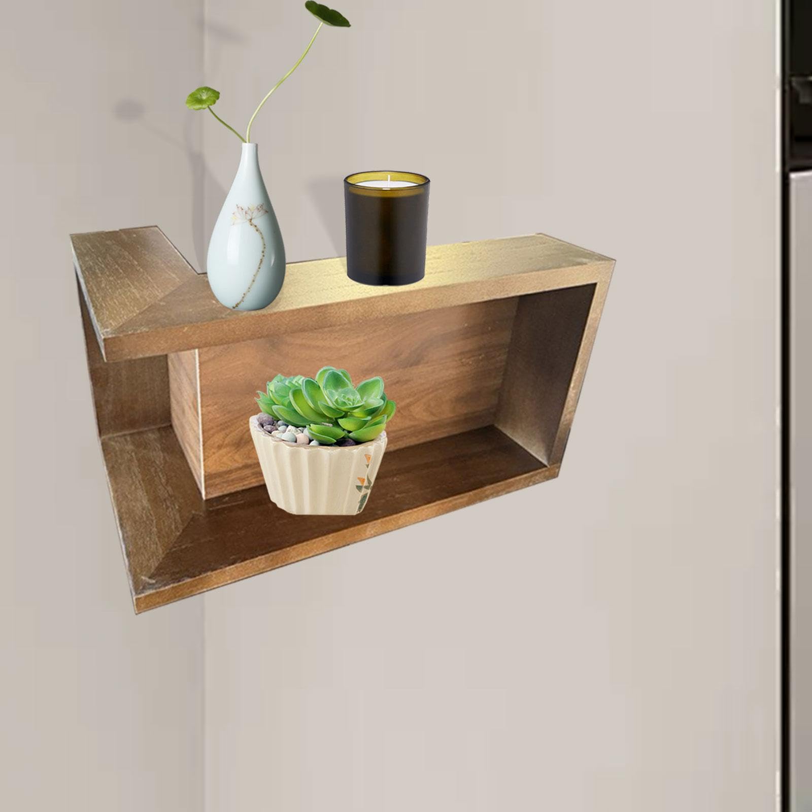 Étagère Murale d'angle Multifonctionnelle, étagère Flottante pour