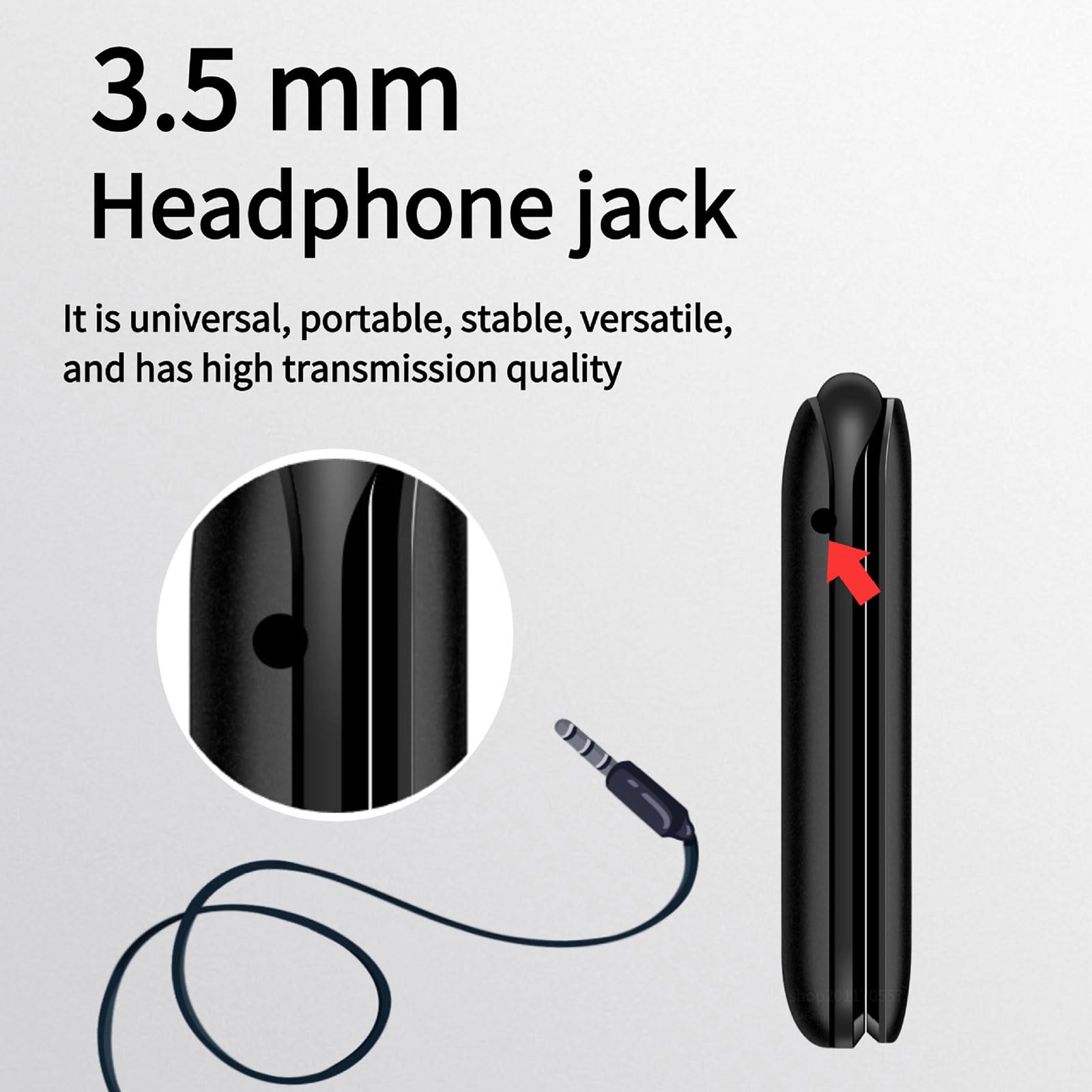 Przenośny Telefon Komórkowy Osób Starszych, 2G Mini Telefon Klapką Dual SIM + Podświetlenie LED/Latarka Głośny Dźwięk Czysty + Numer Rodzinny SOS Wibracja Przypominająca,Black