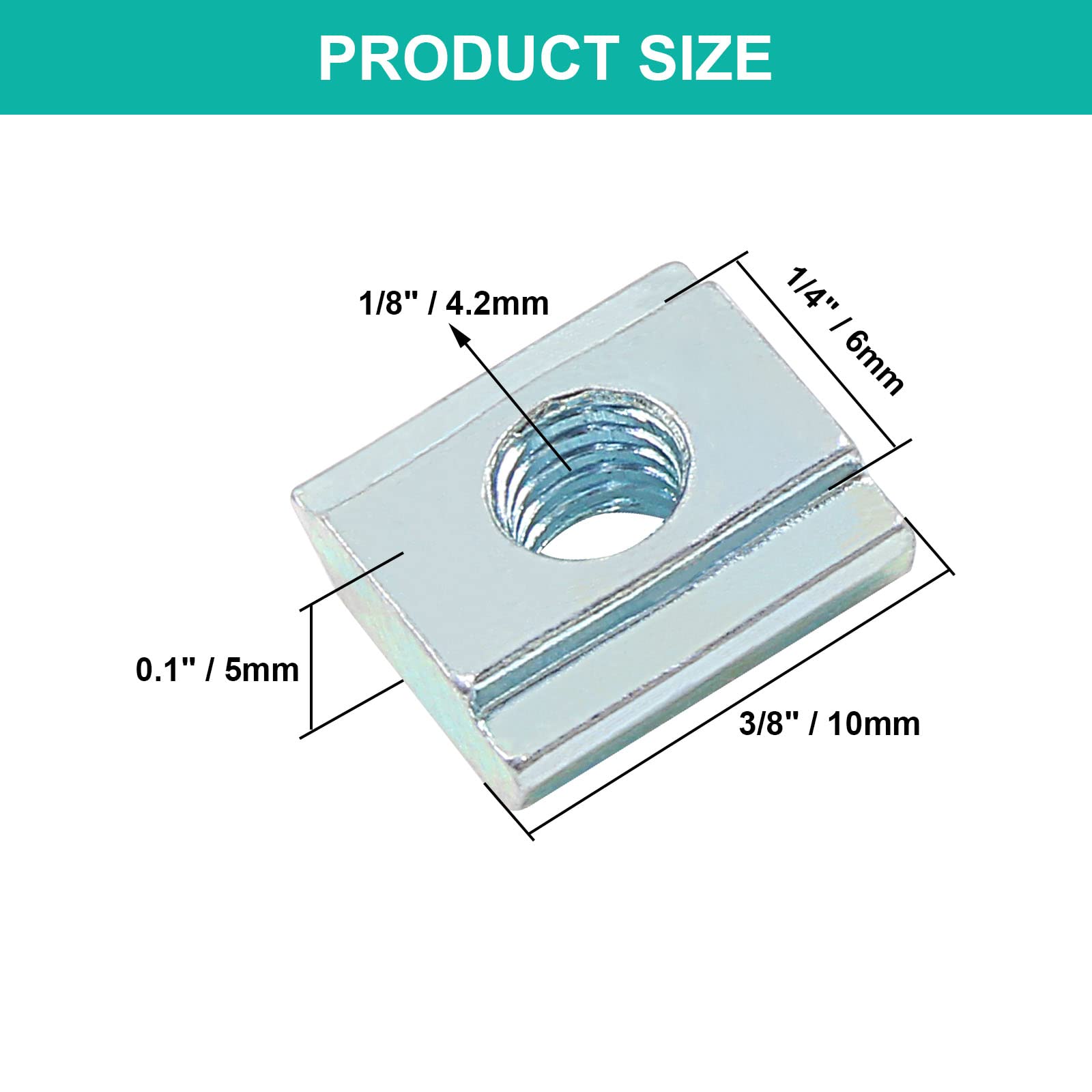 Snapklik.com : 100Pcs 20 Series Sliding T Nuts M4, Slide In Hammer Head ...