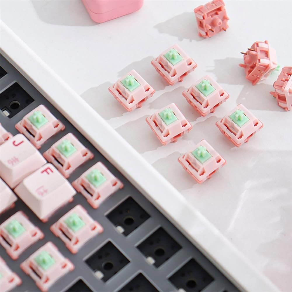 DucKey BSUN Aniya Switch R2, Commutateur Crème Linéaire Pré-lubrifié 5pin pour Clavier Mécanique Personnalisé (Color : 28g, Size : 70PCS)