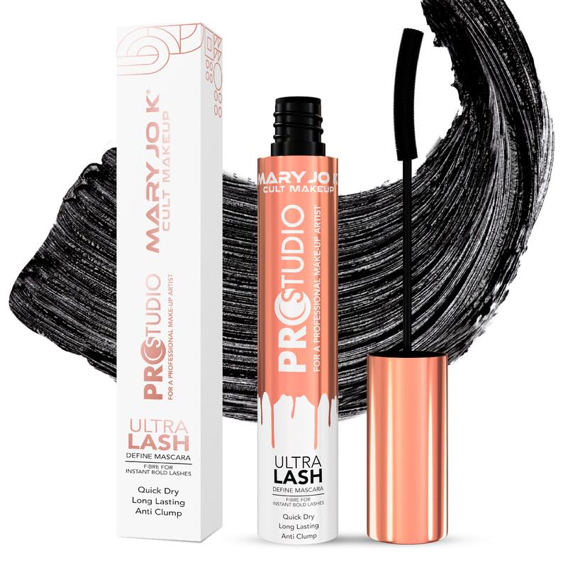 MARY JO K Ultra Lash Mascara | Highly Pigmented | Lenghthening Fibres | Clump-free Application | Pro-Vitamin B5, Vitamin E, Sunflower Seed Oil & Plant Extracts | 7ml | Black-image-46