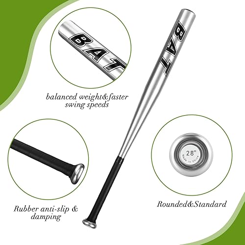 Miniatura 5 de Jenaai 4 bates de béisbol ligeros de sóftbol de 28 pulgadas de aluminio para entrenamiento de béisbol actividades deportivas