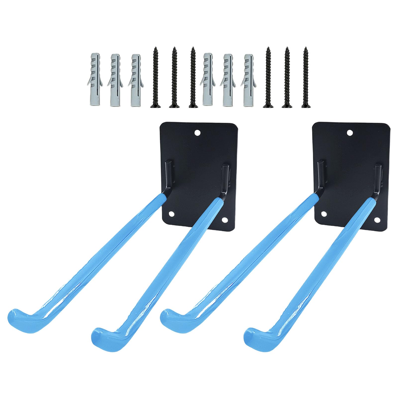 XAGMODSHN of 2 Large Utility Wall Hooks for Garage Shed Workshop Storage Heavy Duty Coated Iron Hangers for Heavy Loads Wall Mount Garage Storage Hangers