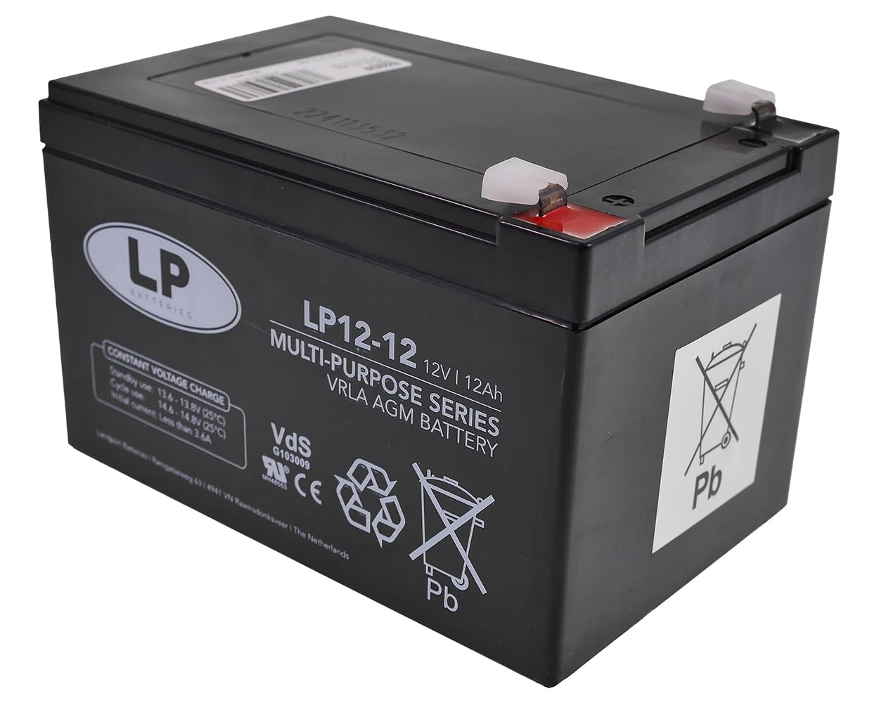 LANDPORT Batterie NSA LP12-12 T2 VDs 152x98x95mm 12V 12Ah kompatibel für Alarmanlage, USV, Blei Gel Akku, Rolladen Antrieb, Dachrollo, Sicherheitssysteme