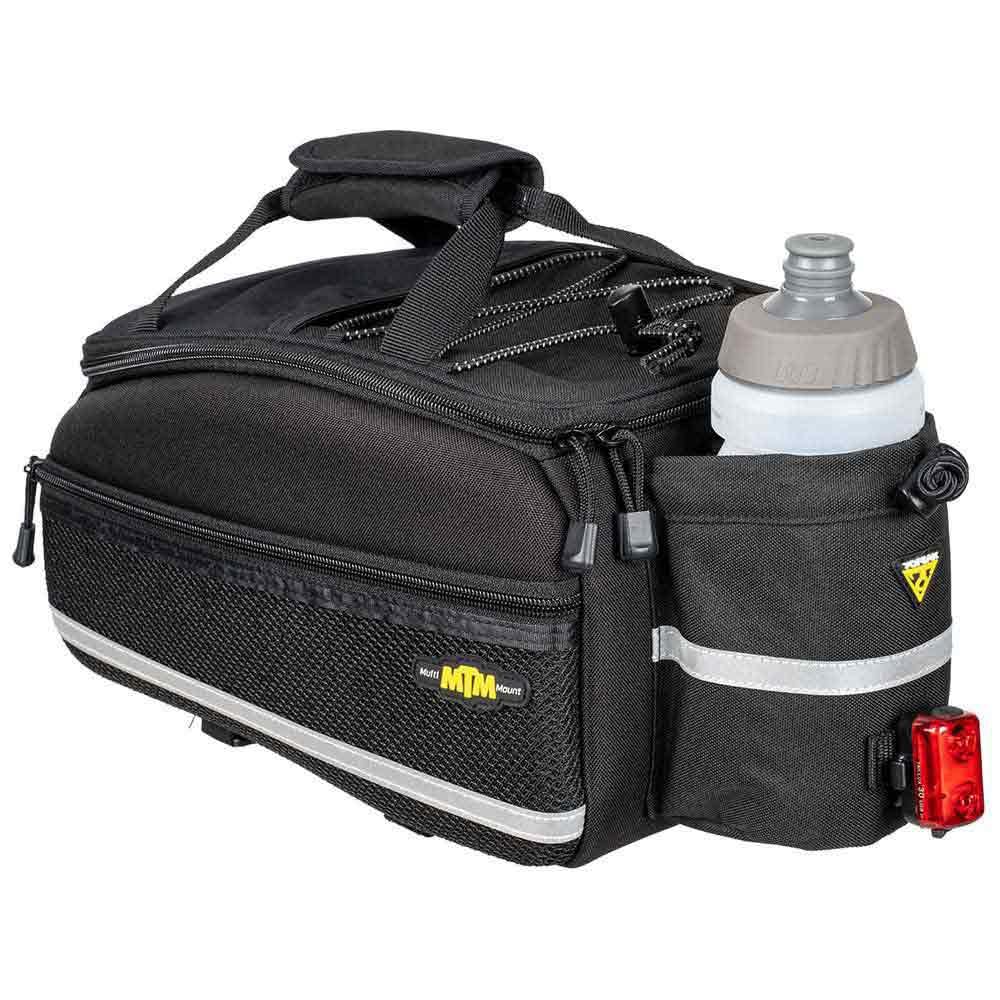 Topeak MTM Multi Mount TrunkBag EX, wodoodporna torba rowerowa na bagażnik z rozszerzalnymi bokami sakwy pasuje do stojaków KLICKfix/Racktime Snapit lub MIK Adapter, czarna