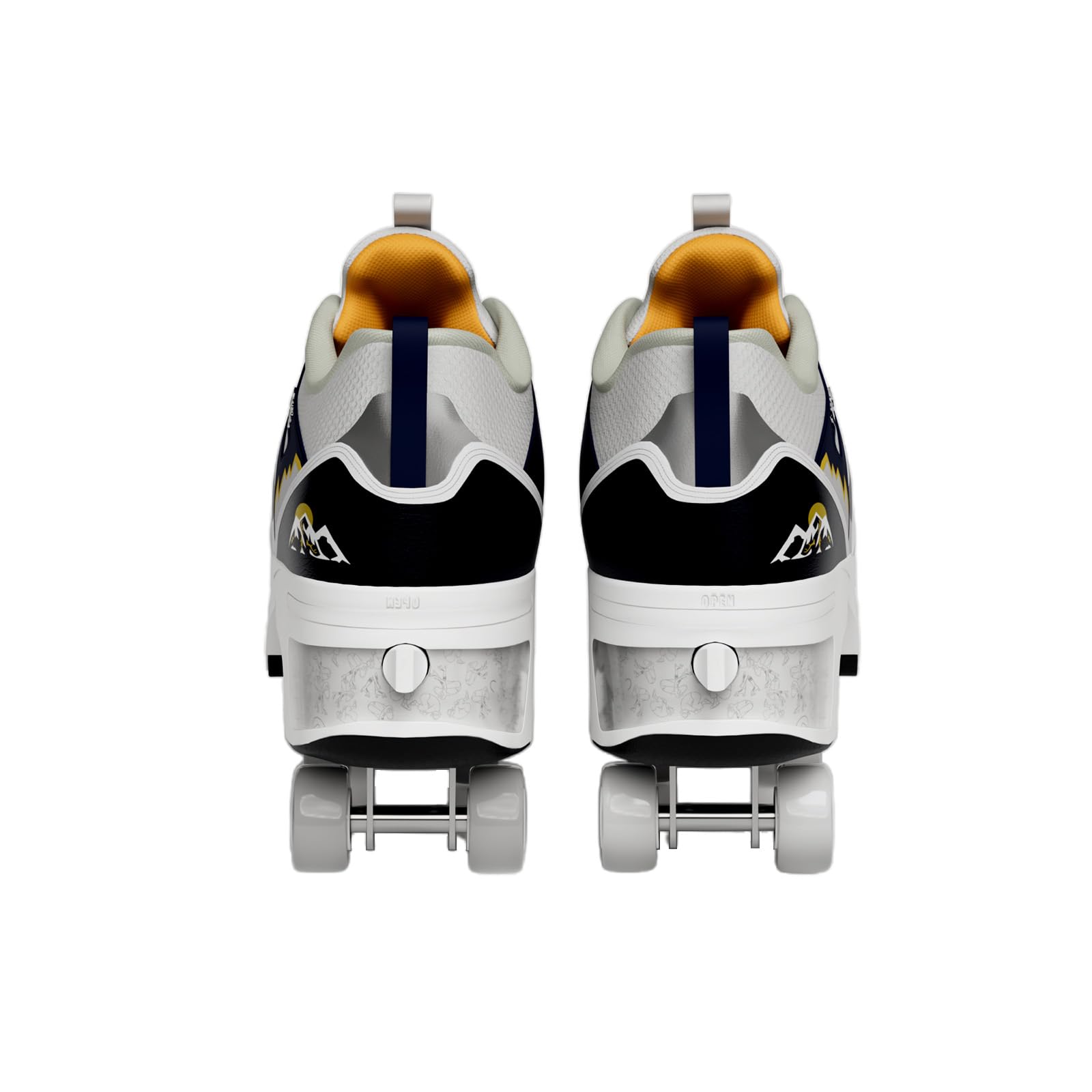 Chaussures à roulettes Escamotables 4 Roues pour Enfants - Basket Roller Garçon Fille (33-40) - Patins à roulettes Cachés, Skate Sneaker Enfant