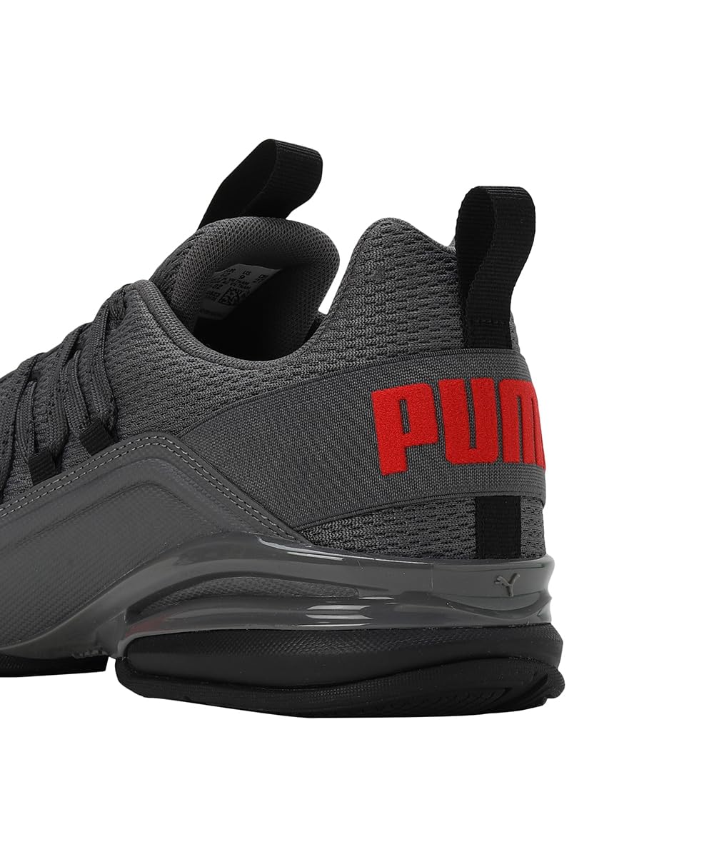 PUMA Herren Axelion Refresh Laufschuhe 44.5, Black Cool Dark Gray Red