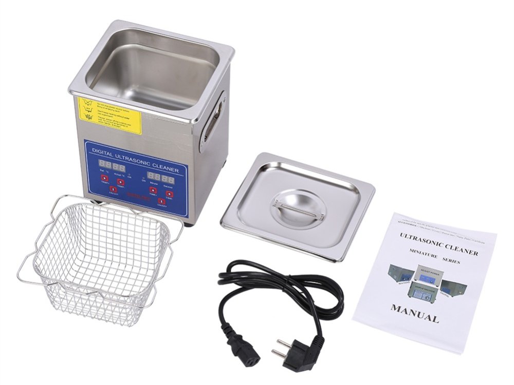 80 W/2 L Digital Commercial Grade Edelstahl Heizung Ultraschallreiniger Brillen Schmuck Reinigungs 110 V/220 V mit Korb