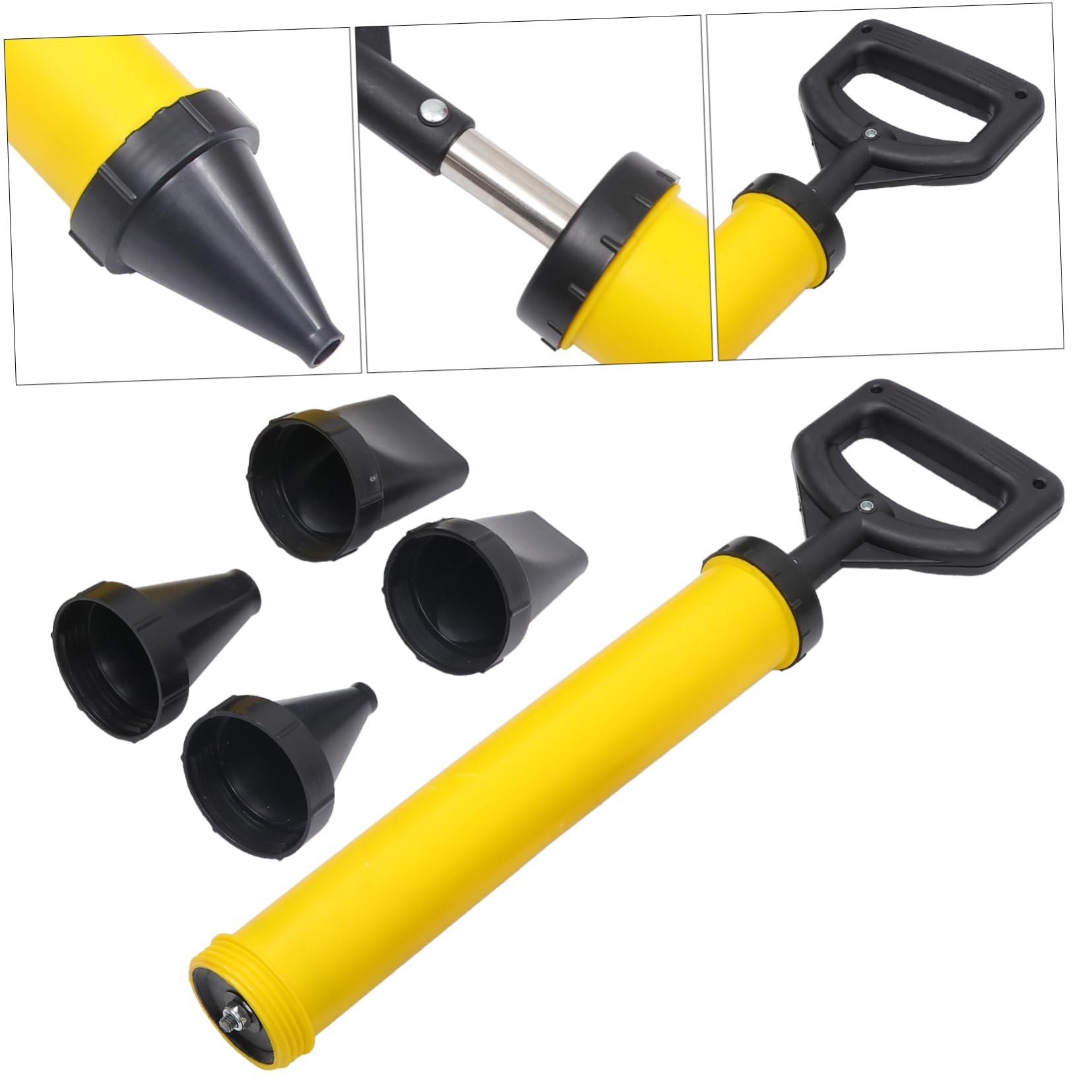 Utensile per Stucco e Cemento per Fughe Muro, Set 1 Pezzo | Abs Giallo, Impugnatura Facile, per Sigillatura Ordinaria ed Epossidica