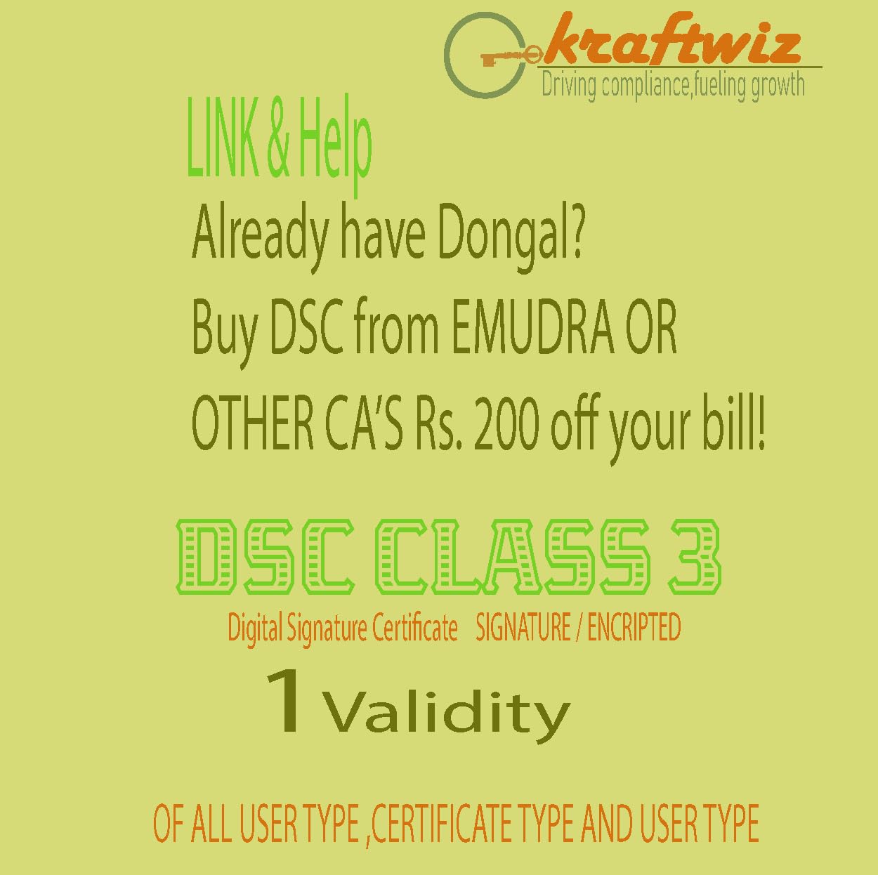CLASS 3 DIGITAL SIGNATURE LINK AND HELP ONLY FOR 3 YEARS BY KRAFTWIZ-image-49