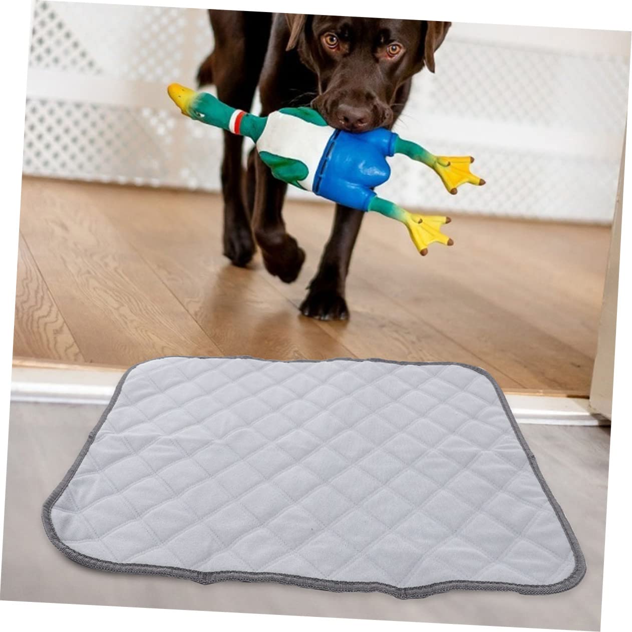 GRIRIW 2Pcs Washable Guinea Pig Pee Pads Reusable Animal Cage Liners for Hamsters Ferrets and Bunnies Absorbent Breathable and Compact Design