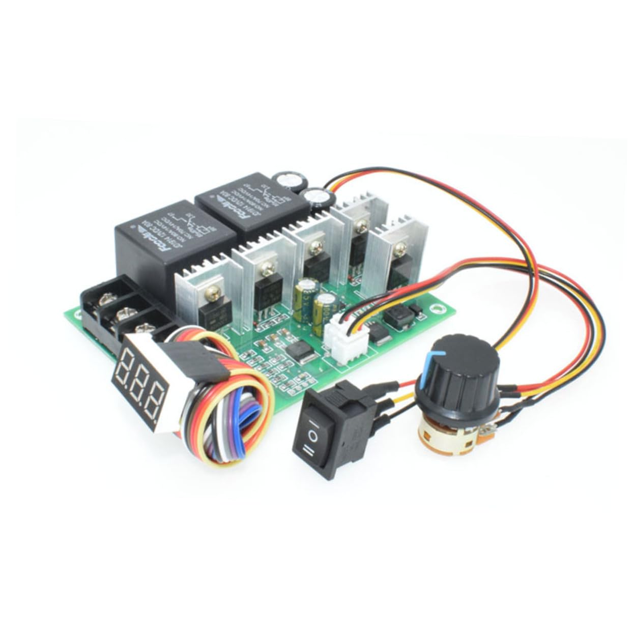 Controlador Pwm para Motor Dc Ajustable Reversible con Alta Eficiencia Ruido Regulador de Velocidad para Motores Pequeños Industriales