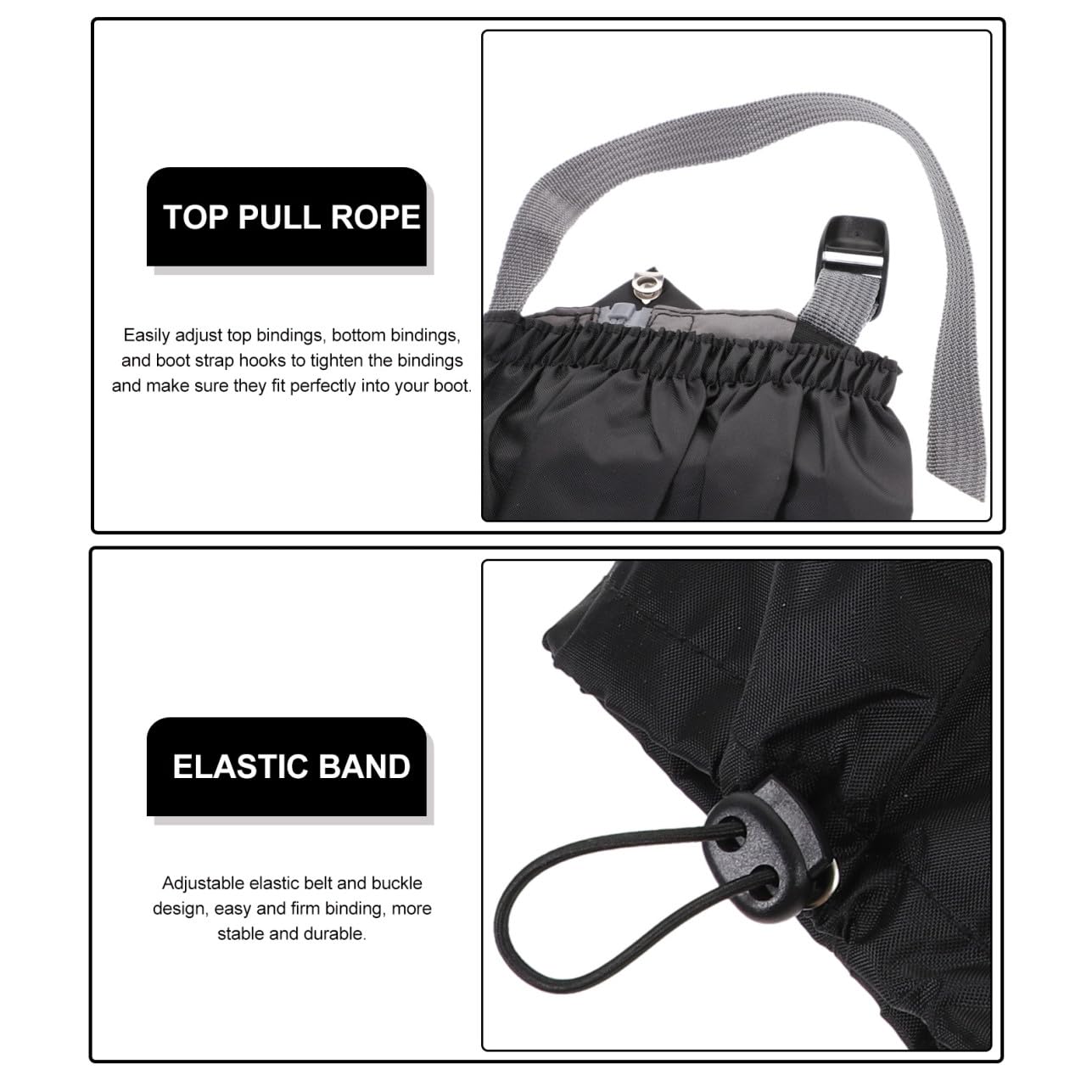 TOYANDONA 3 Ensembles Guêtres De Protection Ajustables pour Outdoor Gaiters Imperméables pour Neige Et Conditions Rugueuses Équipement De Randonnée Et Escalade 2 Pièces * 3