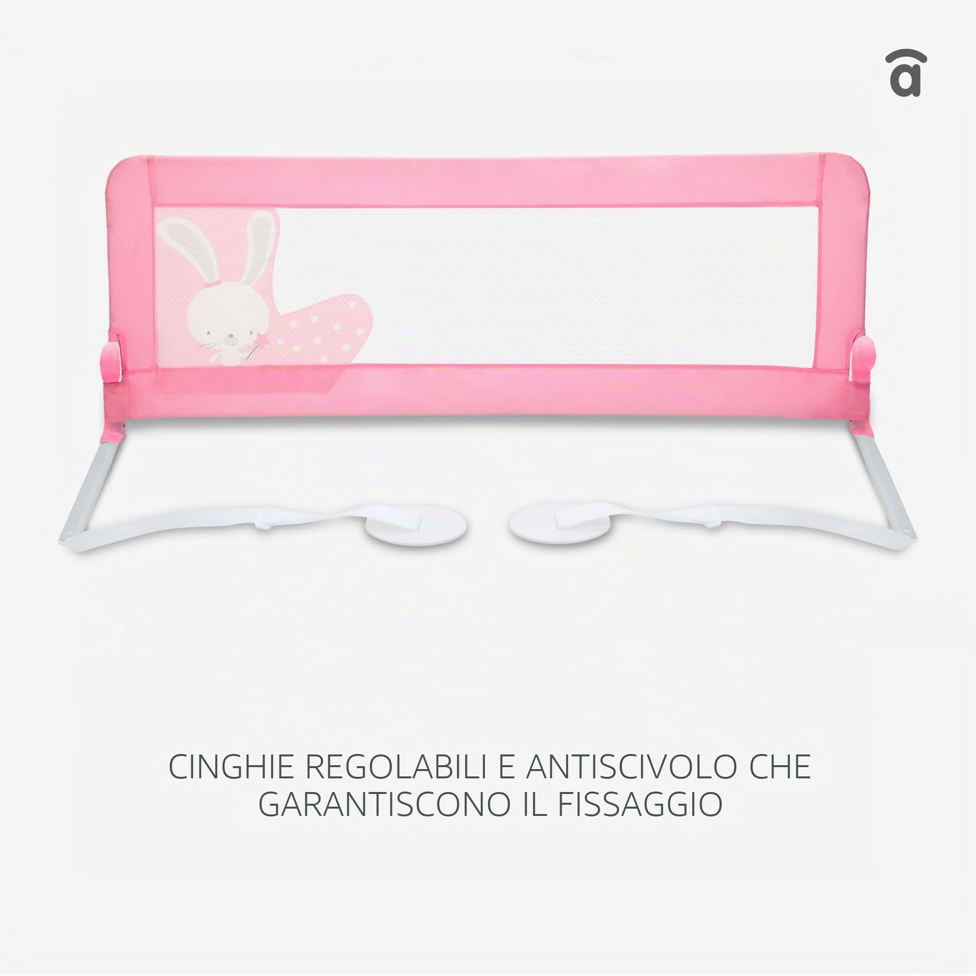 Asalvo - Barriera 2-1 per Letto Estraibile o Standard Larghezza 150 cm Bianca