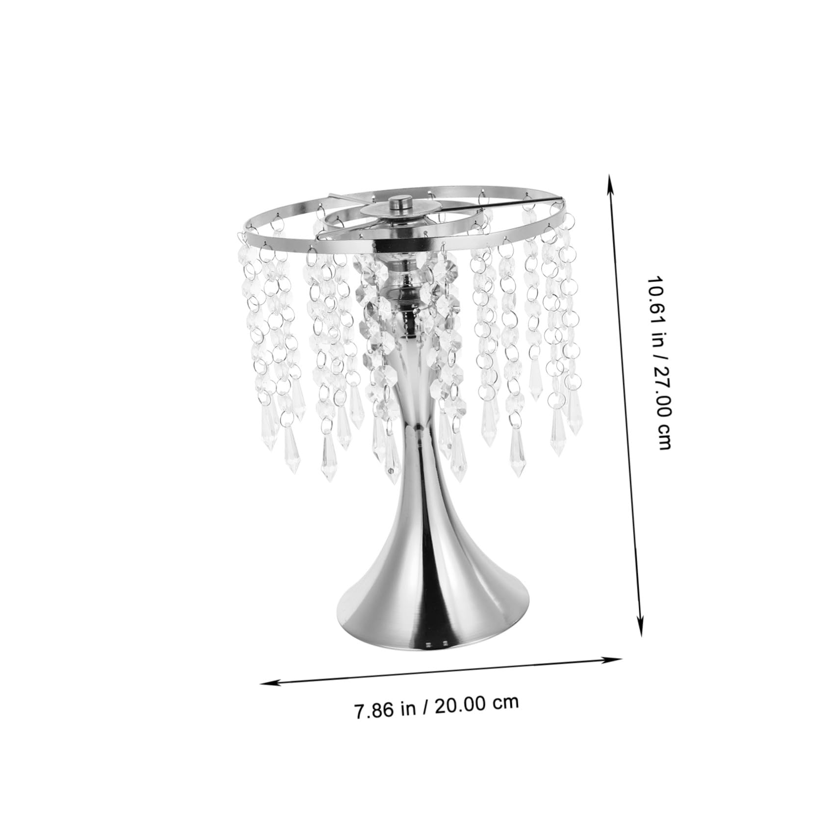 Candelabro de Boda Diseño de Cortina de Cristal, Plata | Hierro y Plástico, Estilo Creativo y Chic, para Obsequio o Celebración Nupcial