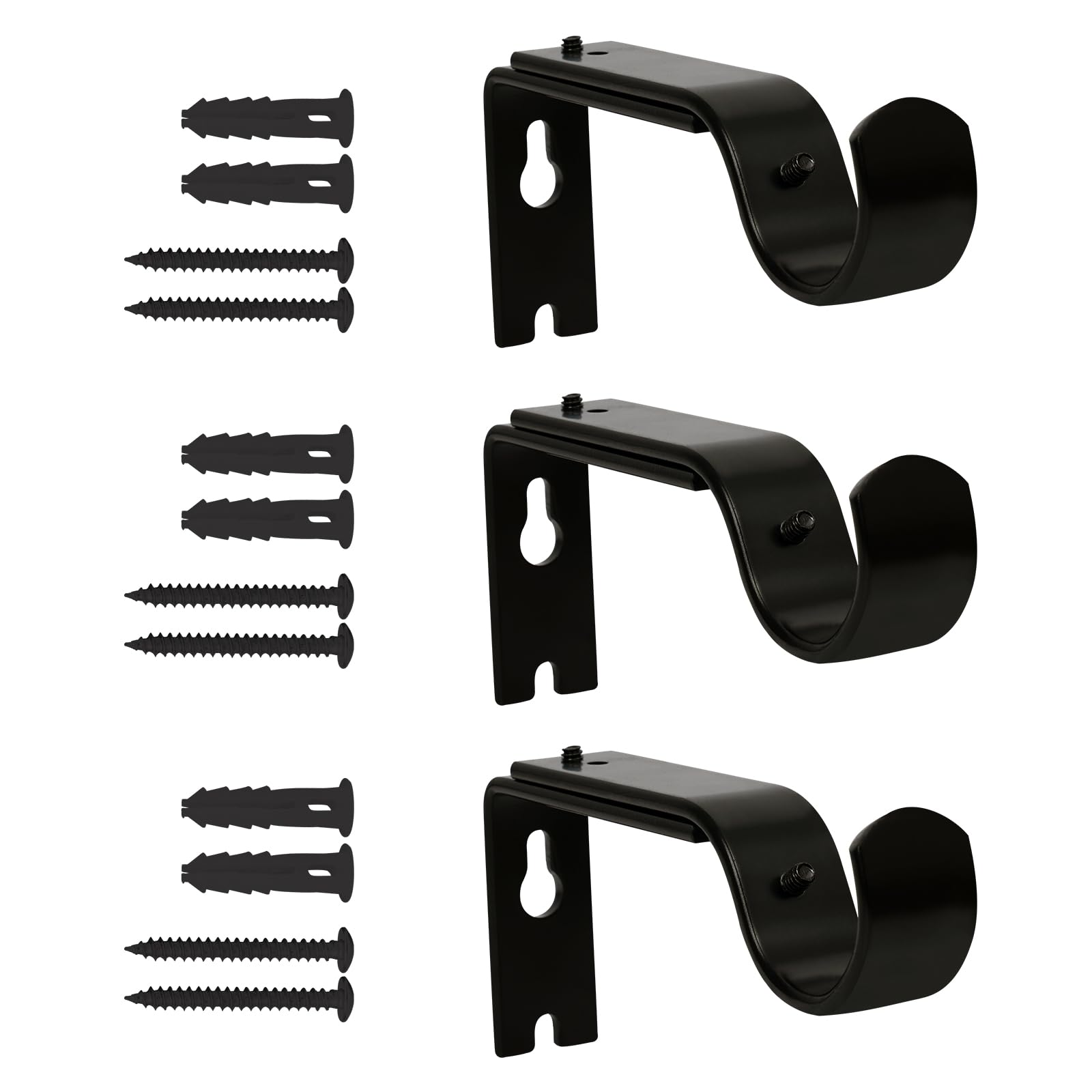 Gold Curtain Rod Brackets - 3 Pack -12