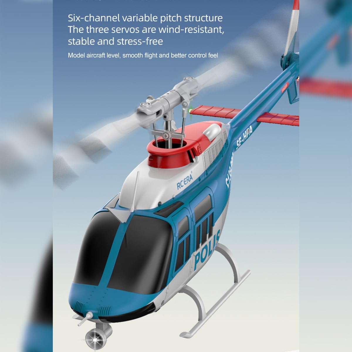 C138 PRO 1/33 Scala RC Elicottero, Bell 206 2,4 G 6 CH elicottero a rotore singolo senza flybar, volo inverso a un pulsante, per adulti e utenti avanzati (RTF