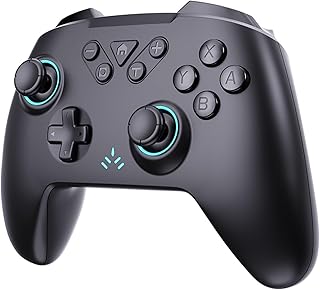 Controle do Switch, controle profissional sem fio, joystick de precisão aprimorada / função turbo boost / impacto duplo / giroscópio de 6 eixos com funções programáveis para Nintendo Switch/Oled/Lite/PC/Android/IOS