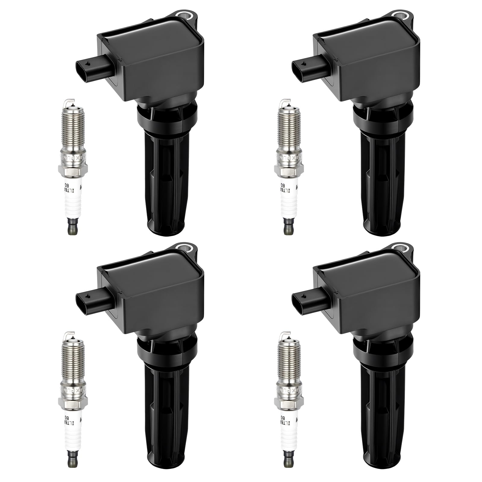 BDFHYK Ignition Coil Pack UF855 and Iridium Spark Plug 96315 for Ford