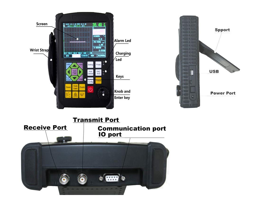 Portable ultrasonic Flaw Detector Scan Range (mm):0~10000