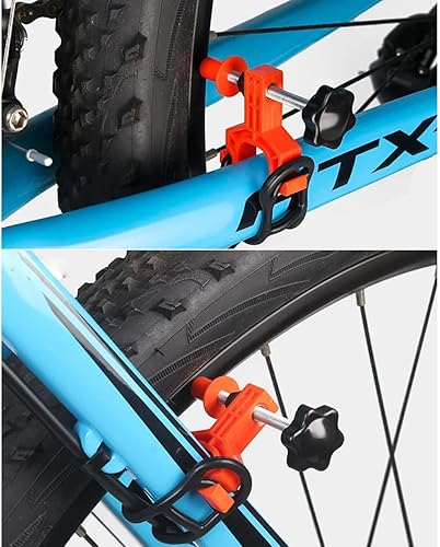 Miniatura 3 de Rueda de bicicleta portátil Truing Stand Bike Mini Llantas Ajuste Reparación Herramientas de montaje Llave de radios Negro