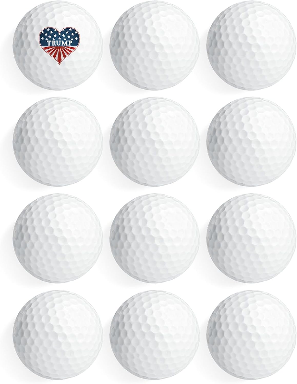 CafePress Heart Trump Novelty Golf Balls (Pk of 12)